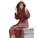 Szlafrok Luzny Bawelniany Waflowy AR028 - Old Pink