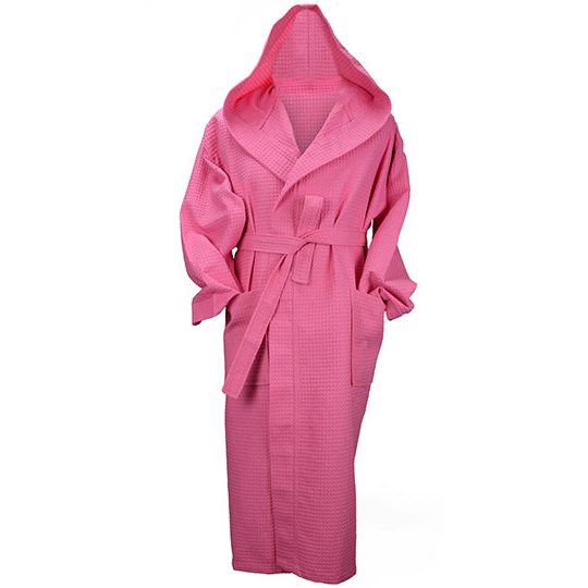 Szlafrok Luzny Bawelniany Waflowy AR028 - Pink