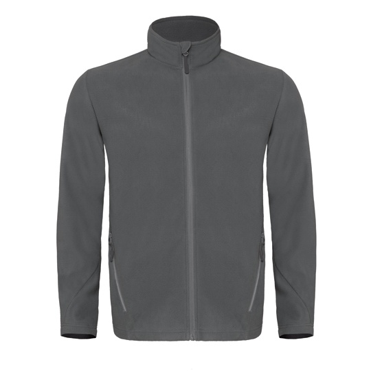 Bluza Meska Klasyczna Polarowa Oddychajaca BCFM717 - Steel Grey (Solid)