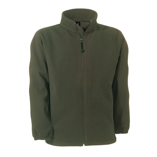 Bluza Dopasowana Unisex Mikropolar Wiatroszczelna Oddychajaca BCFU749 - Olive