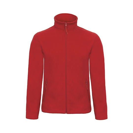 Bluza z Mikropolaru z Zamkiem i Kieszeniami BCFUI50 - Red