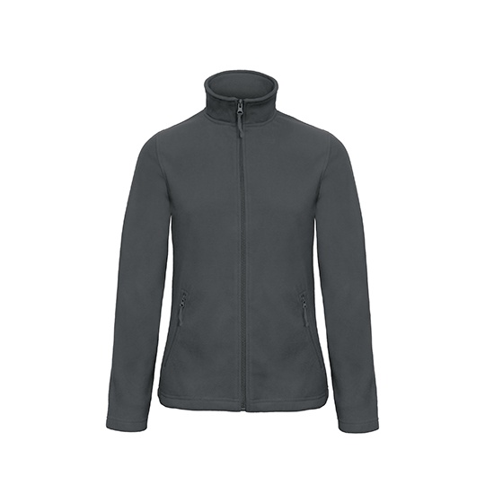 Bluza Damska Taliowana Mikropolarowa BCFWI51 - Dark Grey (Solid)