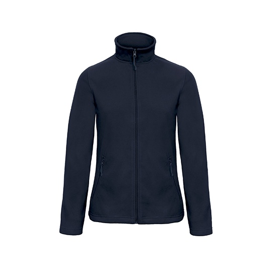 Bluza Damska Taliowana Mikropolarowa BCFWI51 - Navy