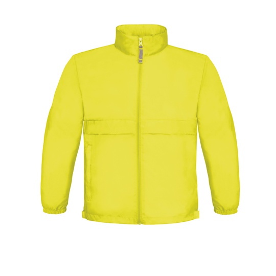 Kurtka dziecieca skladana z kapturem BCJK950 - Ultra Yellow