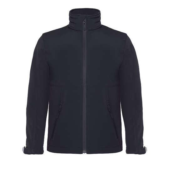 Dziecięca kurtka softshellowa z odpinanym kapturem BCJK969 - Black