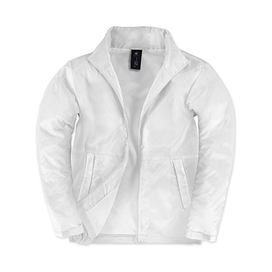 Kurtka Meska Wodoodporna z Kapturem BCJM825 - White & White