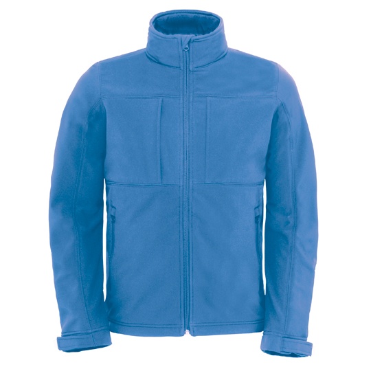 Kurtka Meska Softshell z Kapturem Wodoodporna BCJM950 - Azure