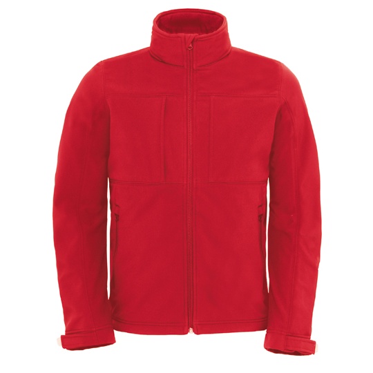 Kurtka Męska Softshell z Kapturem Wodoodporna BCJM950 - Red