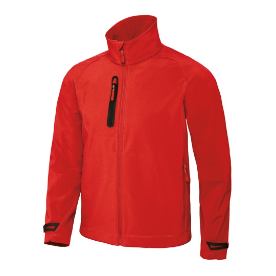 Kurtka Meska Klasyczna Softshell Wodoodporna BCJM951 - Deep Red
