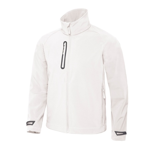 Kurtka Męska Klasyczna Softshell Wodoodporna BCJM951 - White