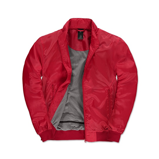 Kurtka męska bomber wodoodporna BCJM963 - Red & Warm Grey