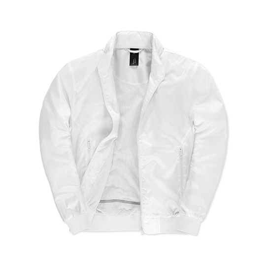 Kurtka Bomber Męska Wodoodporna Oddychająca BCJM963 - White & White