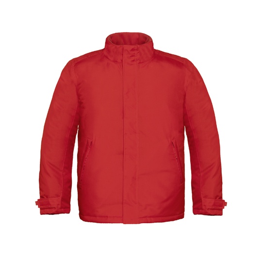 Meska kurtka z chowanym kapturem BCJM970 - Deep Red