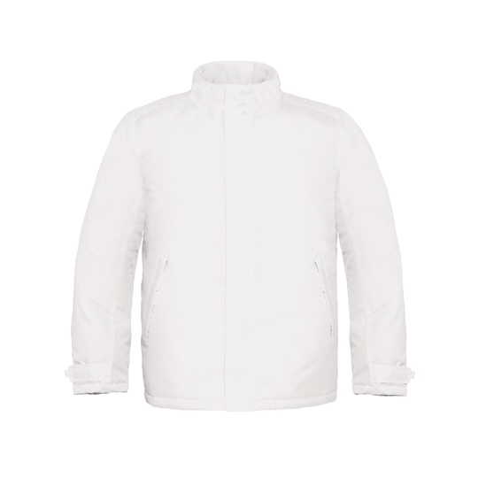 Męska kurtka z chowanym kapturem BCJM970 - White