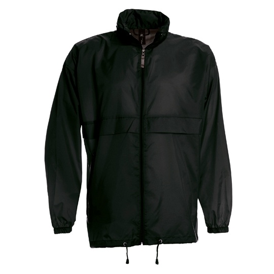 Kurtka Unisex Klasyczna Nylonowa Wodoodporna BCJU800 - Black