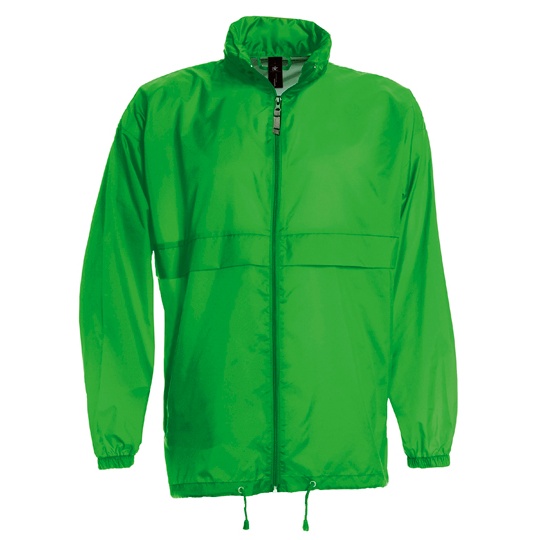 Kurtka Unisex Klasyczna Nylonowa Wodoodporna BCJU800 - Real Green