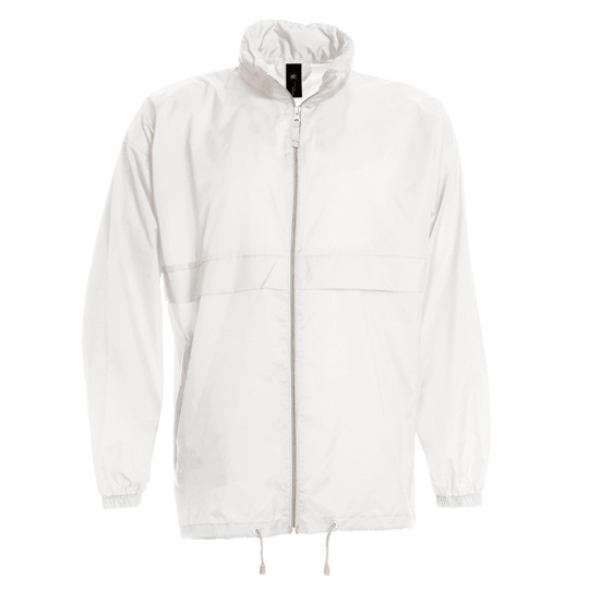 Kurtka Unisex Klasyczna Nylonowa Wodoodporna BCJU800 - White