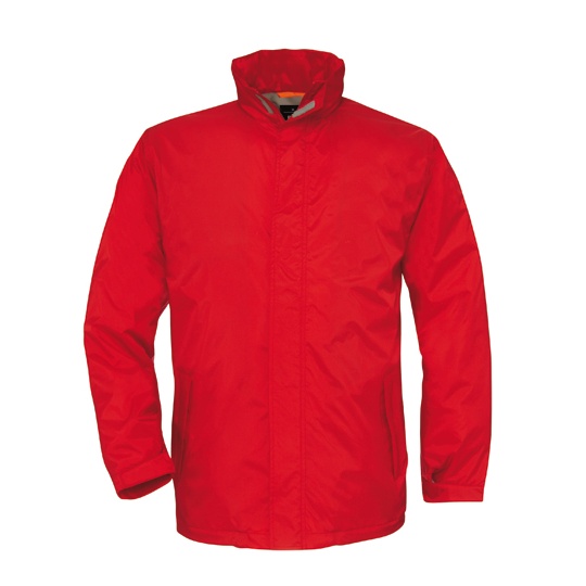 Kurtka przeciwwiatrowa z kapturem BCJU824 - Red