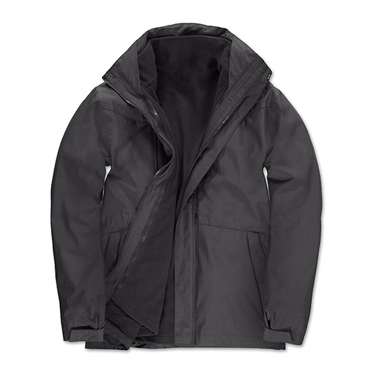 Kurtka 3w1 Wodoodporna z Polarem BCJU873 - Dark Grey (Solid)