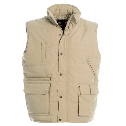 Kamizelka Unisex Regulowana z Kieszeniami BCJU880 - Beige