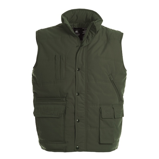 Kamizelka Unisex Regulowana z Kieszeniami BCJU880 - Olive