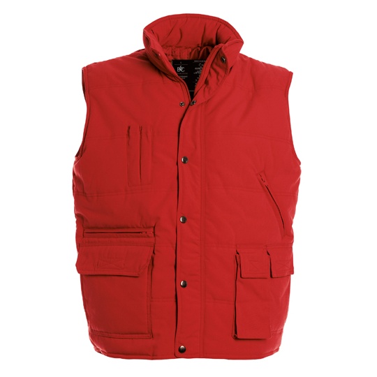 Kamizelka Unisex z Regulacją i Kieszeniami BCJU880 - Red