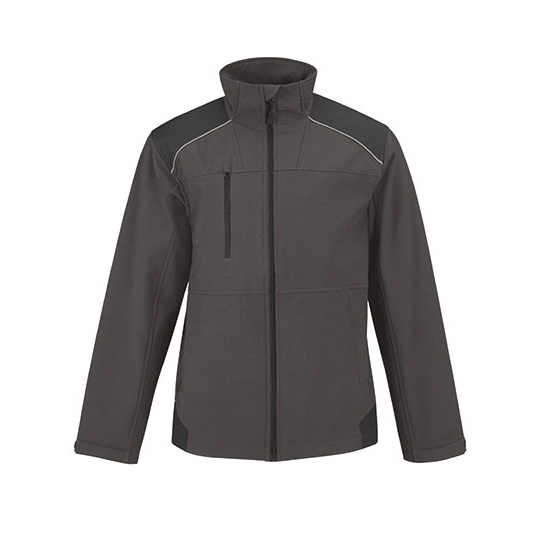 Kurtka Softshell Ripstop Wodoodporna BCJUC42 - Dark Grey (Solid)