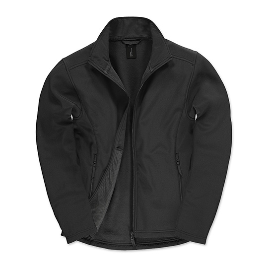 Kurtka Męska Klasyczna Softshell Dwuwarstwowa BCJUI62 - Black & Black