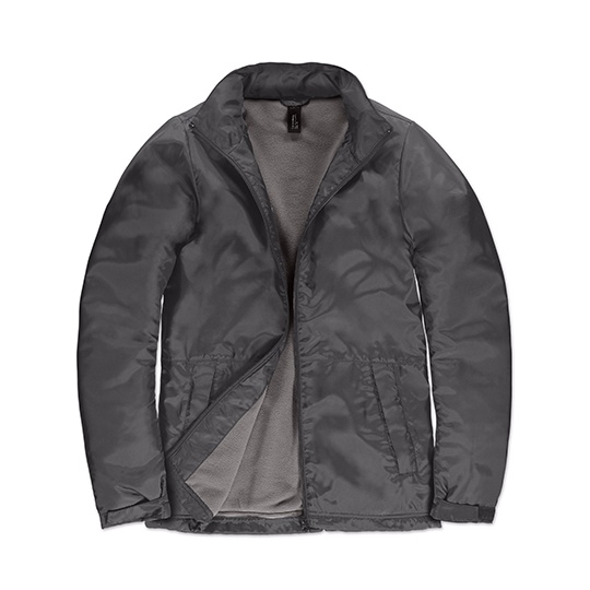 Kurtka Klasyczna Wodoodporna z Polarem BCJW826 - Dark Grey (Solid) & Warm Grey