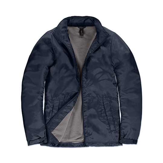 Damska kurtka przeciwdeszczowa BCJW826 - Navy & Warm Grey