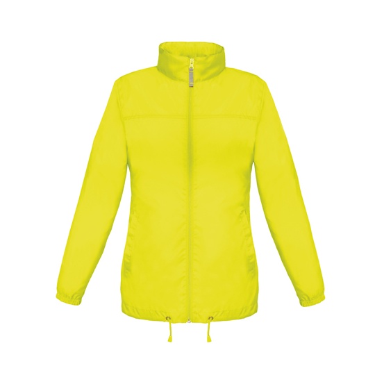 Damska kurtka wiatrówka slim BCJW902 - Ultra Yellow