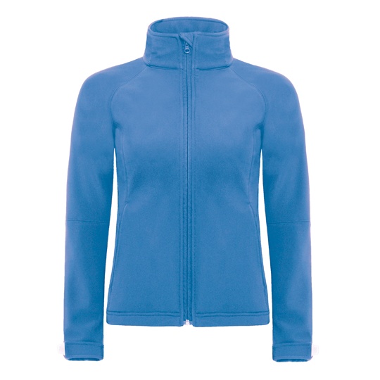 Kurtka Softshell Damska Taliowana Wodoodporna BCJW937 - Azure