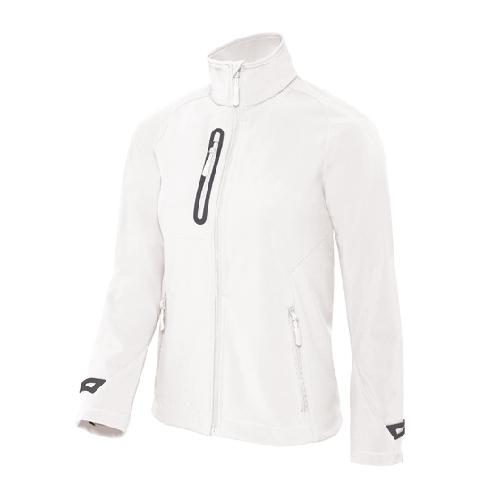 Kurtka Softshell Damska Wodoodporna Slim BCJW938 - White