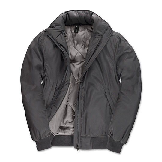 Kurtka Damska Bomber Wodoodporna BCJW962 - Dark Grey (Solid) & Warm Grey