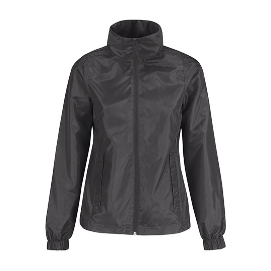 Kurtka Damska Slim Wiatroodporna Wodoodporna BCJWI61 - Dark Grey (Solid)