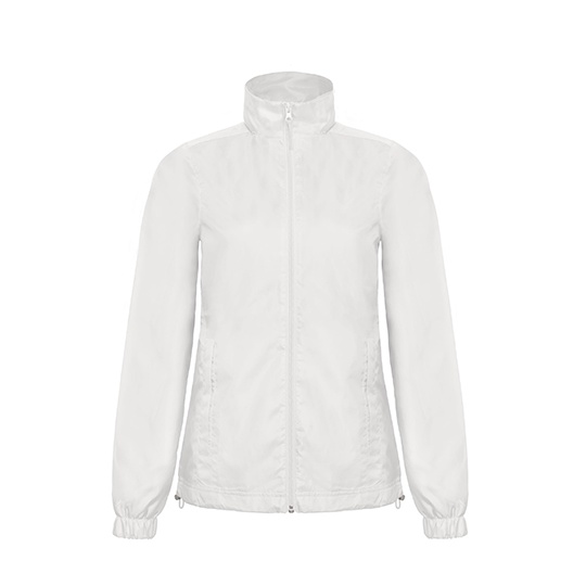 Kurtka Damska Slim Wiatroodporna Wodoodporna BCJWI61 - White