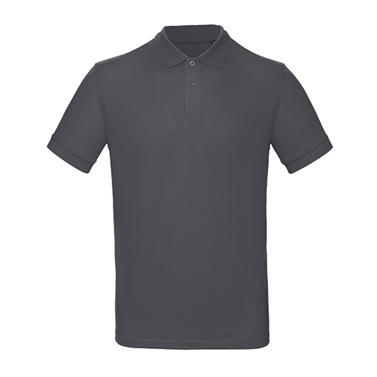 Koszulka polo męska z krótkim rękawem BCPM430 - Dark Grey (Solid)