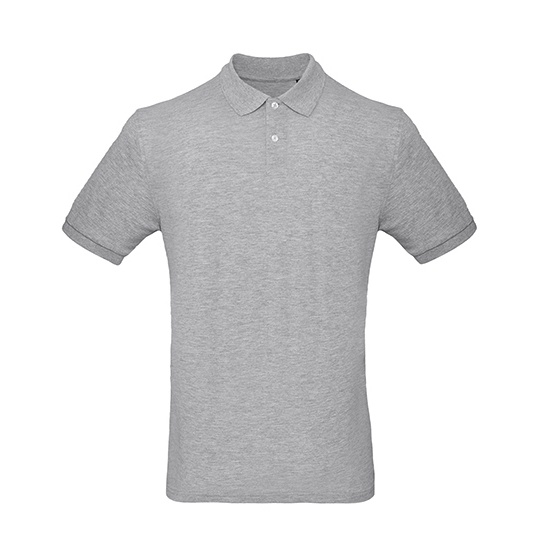 Koszulka Polo Męska Bawełna Organiczna BCPM430 - Heather Grey