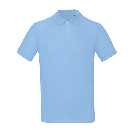 Koszulka Polo Meska Bawelna Organiczna BCPM430 - Sky Blue
