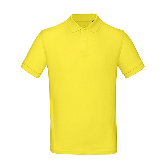 Koszulka polo męska z krótkim rękawem BCPM430 - Solar Yellow