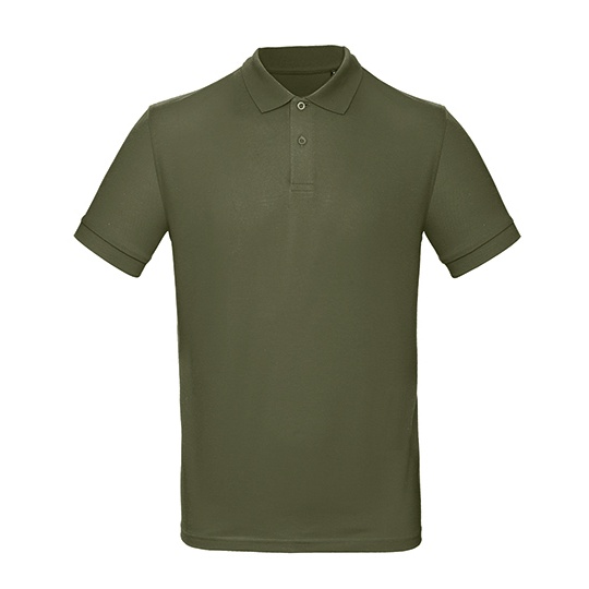 Koszulka Polo Męska Bawełna Organiczna BCPM430 - Urban Khaki