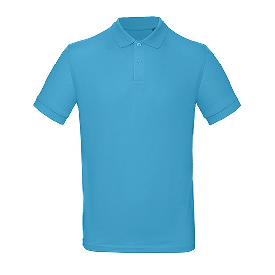 Koszulka Polo Męska Bawełna Organiczna BCPM430 - Very Turquoise