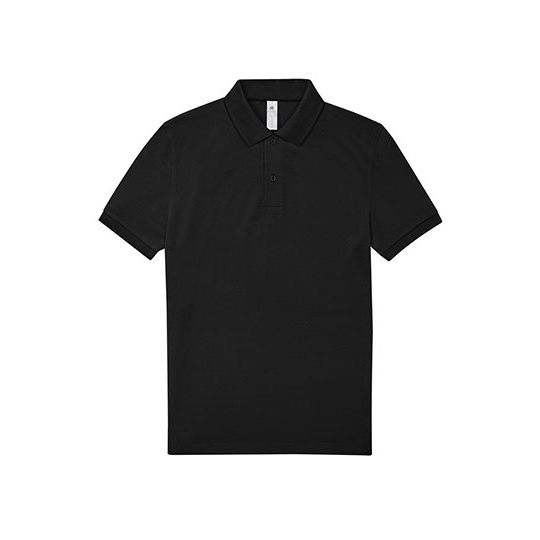 Koszulka Polo Klasyczna Bawelna Ring-Spun BCPU424 - Black