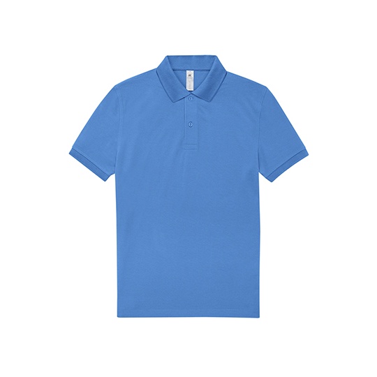 Koszulka Polo Męska Klasyczna Bawełniana BCPU426 - Lake Blue