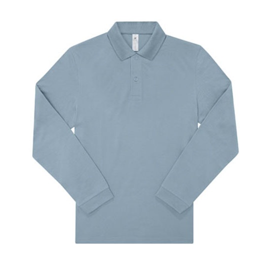 Koszulka Polo Meska Dlugi Rekaw Bawelniana Pika BCPU427 - Amalfi Blue