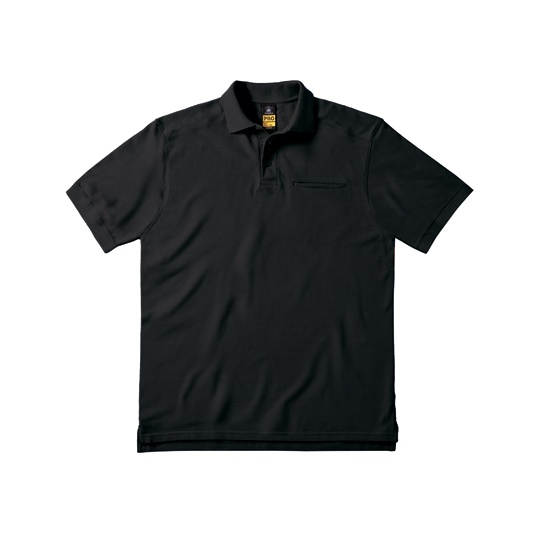Koszulka Polo Klasyczna Pika Bawelniana z Kieszenia BCPUC10 - Black