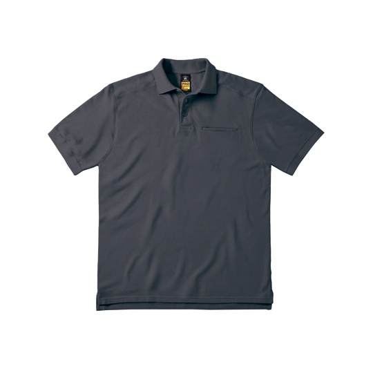 Koszulka Polo Klasyczna Pika Bawełniana z Kieszenią BCPUC10 - Dark Grey (Solid)