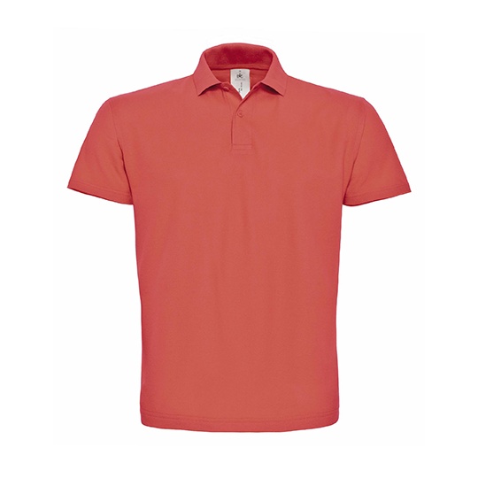 Koszulka Polo Klasyczna Bawelniana Pika BCPUI10 - Pixel Coral