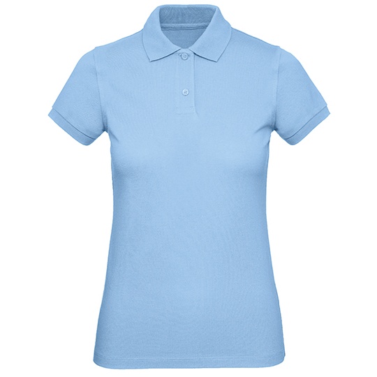 Koszulka Polo Damska Bawelniana Pika BCPW440 - Sky Blue