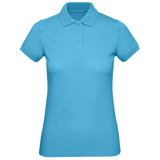 Koszulka Polo Damska Bawelniana Pika BCPW440 - Very Turquoise